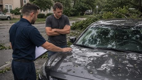 škody na aute po búrke