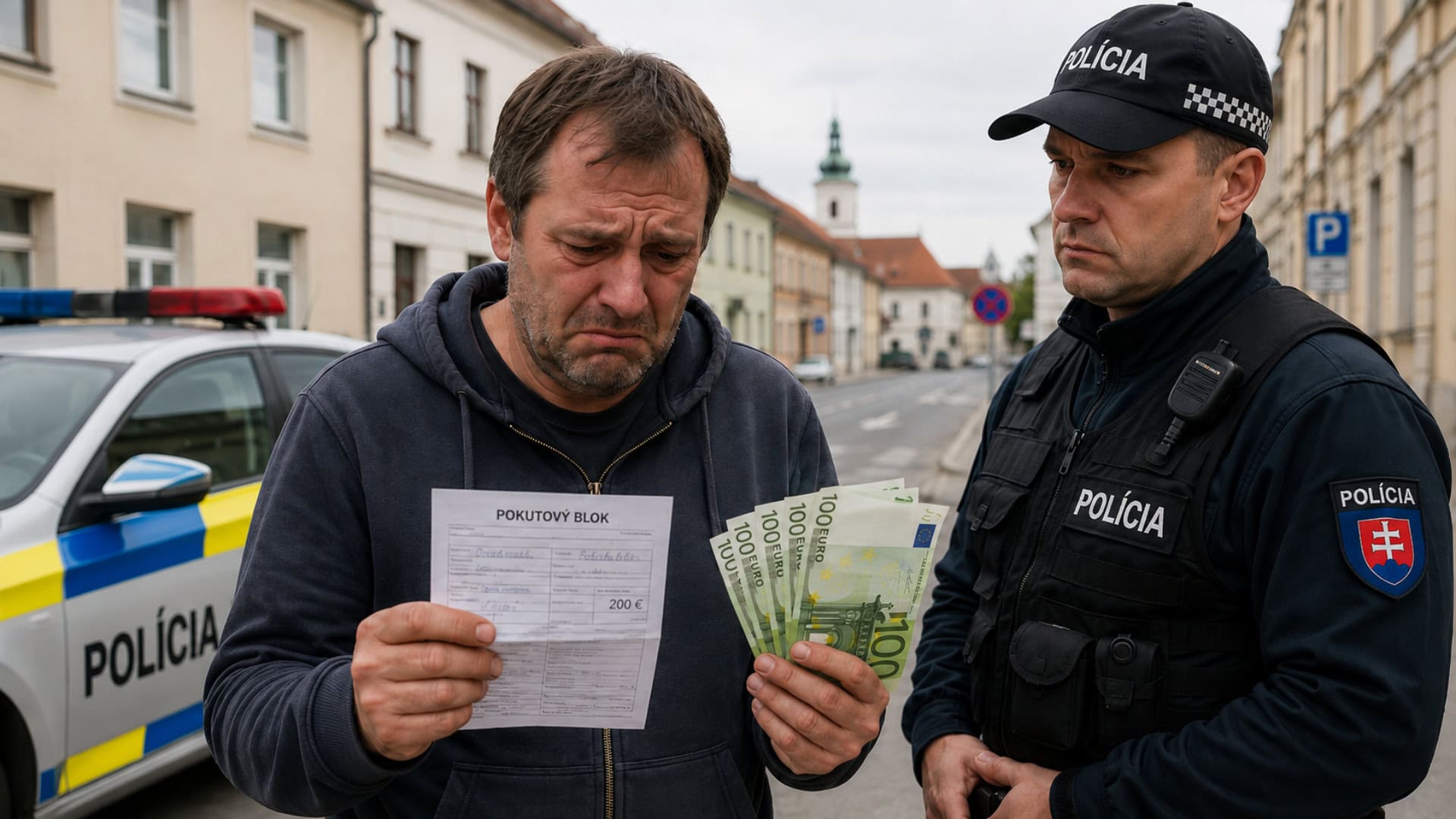 pokuta, peniaze, polícia