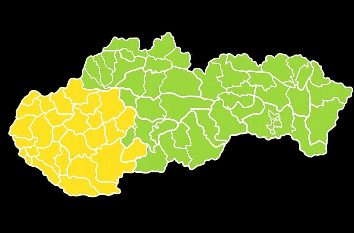 mapa výstrah na dnes