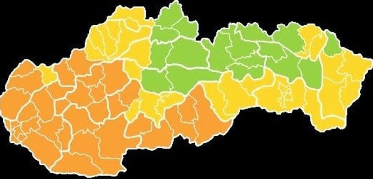 mapa výstrah na zajtra
