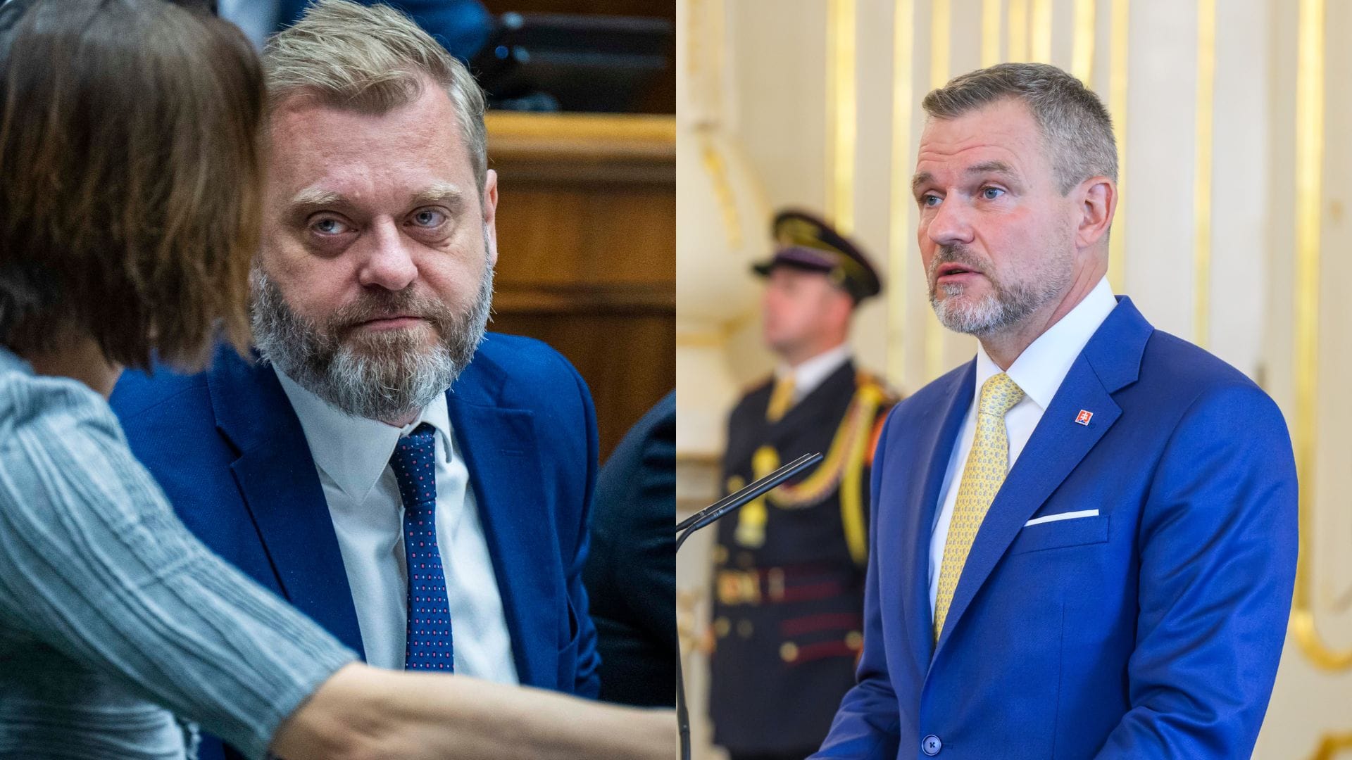 Na snímke Juraj Krúpa a Peter Pellegrini
