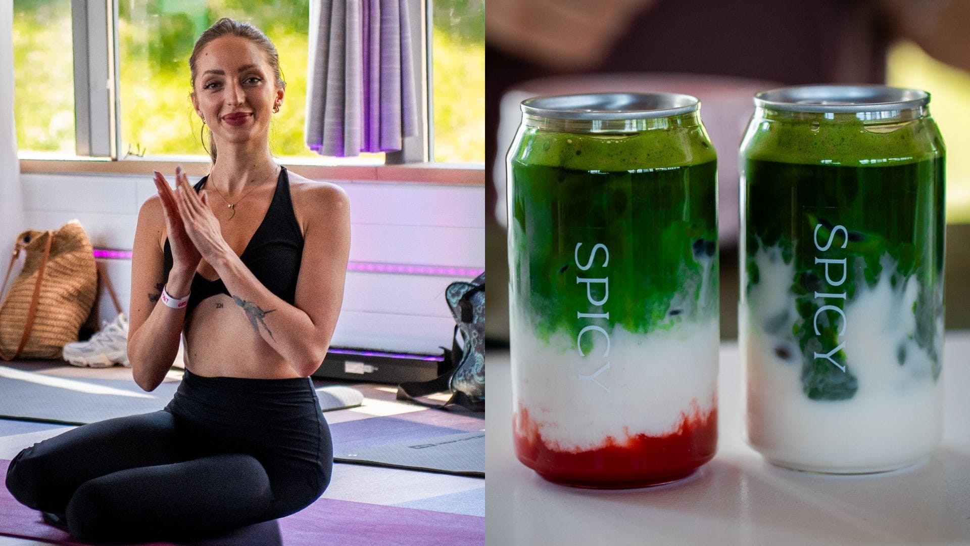 pilates, matcha