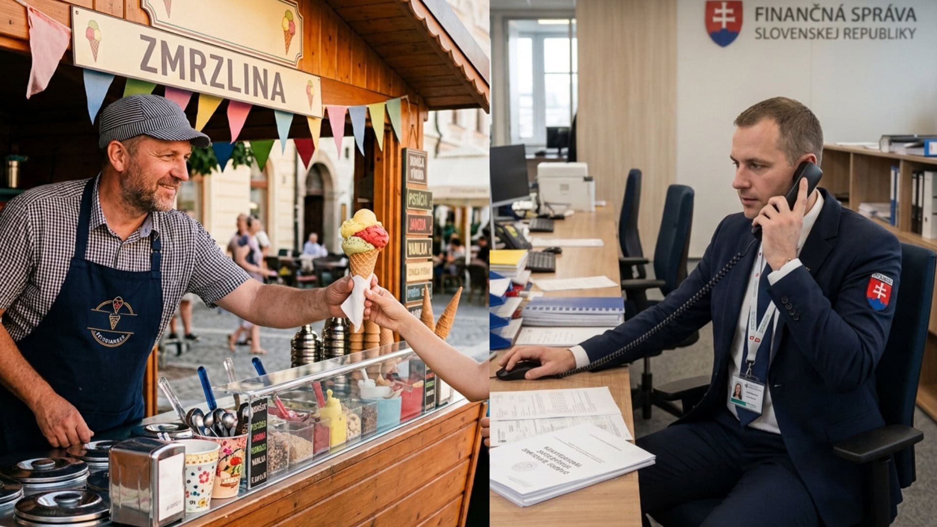 na snimke je zmrzlina, financna sprava