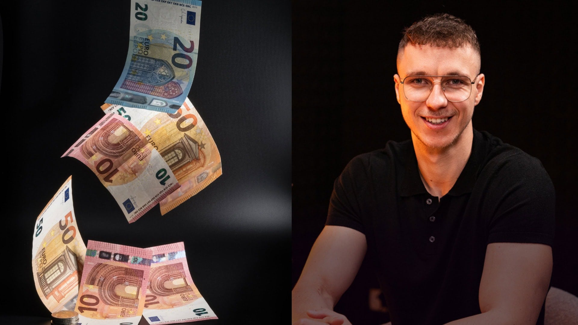na snimke je filip schlosser, peniaze, provizia
