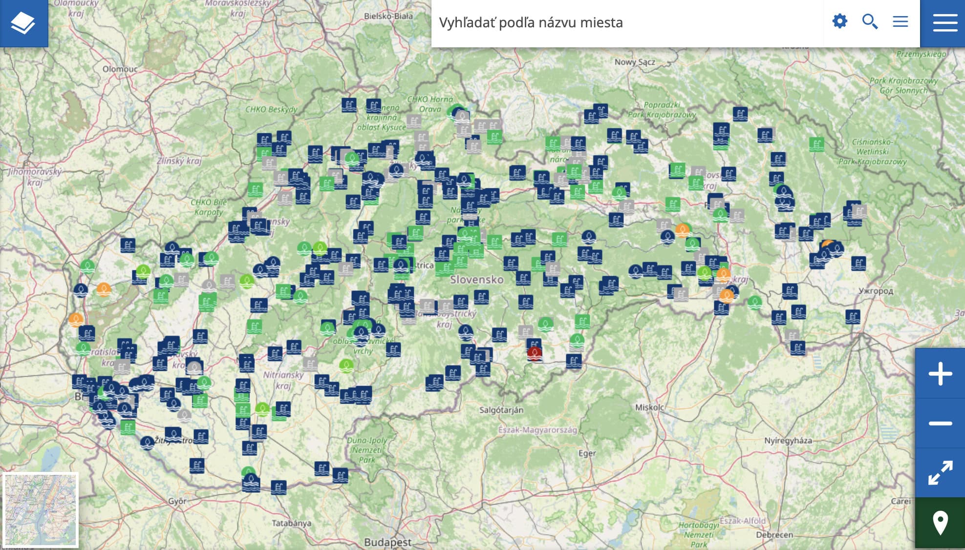 mapa vôd