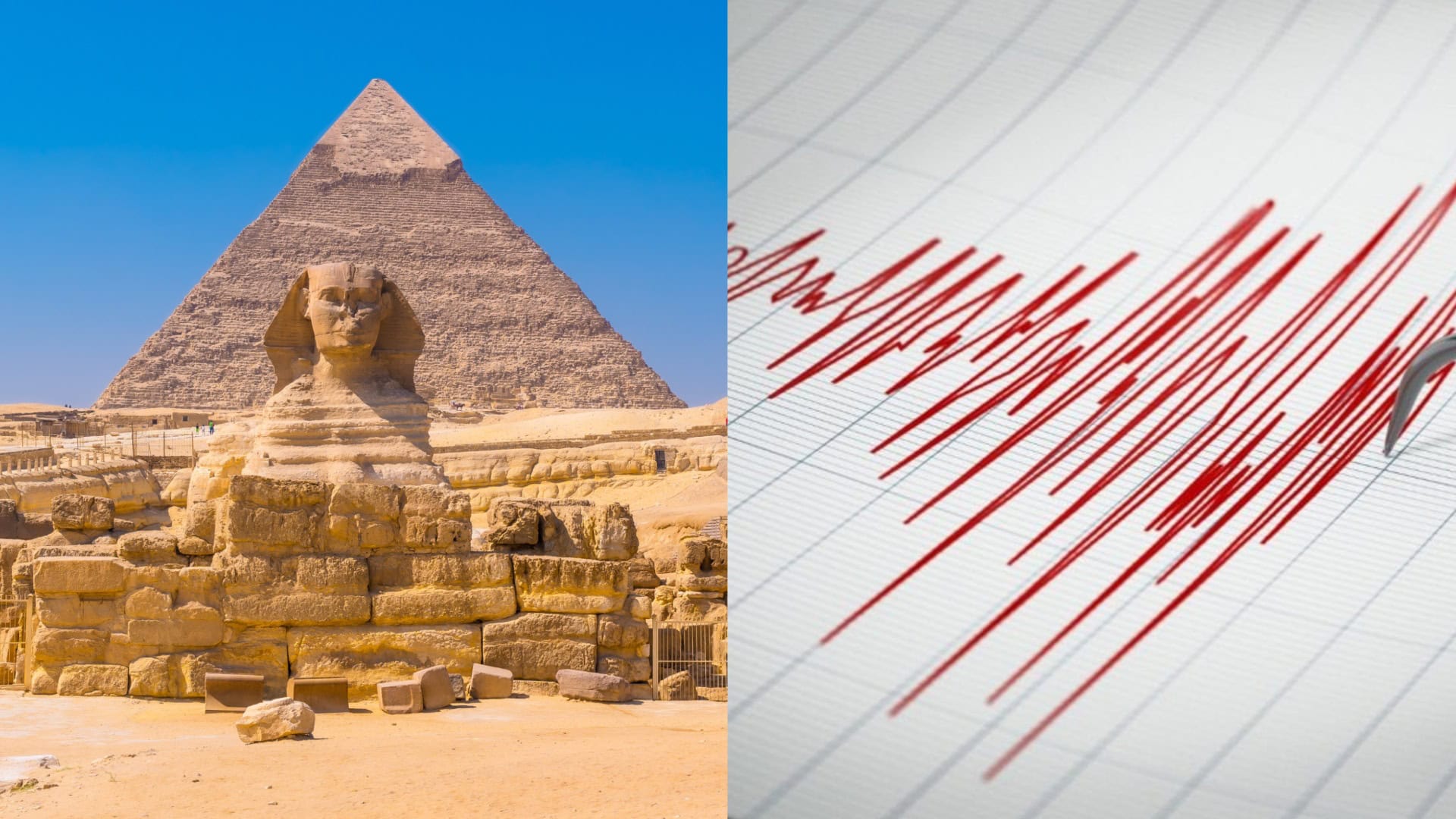 Na snímke Egypt a zemetrasenie