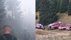 Na snímke požiar v NP Veľká Fatra