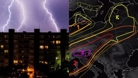 Slovensku hrozí nebezpečné „bow echo“. Vietor s rýchlosťou až 108 km/h môže lámať stromy a poškodzovať strechy