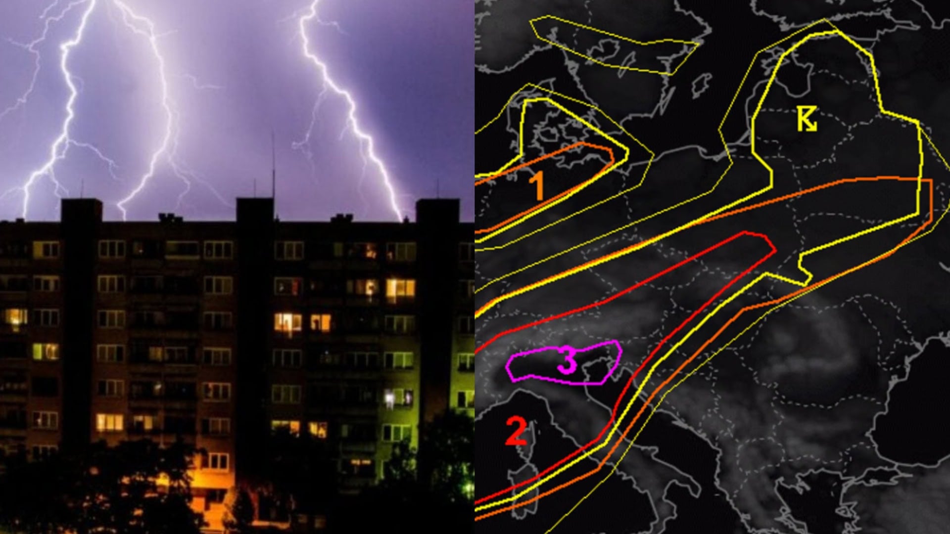 Na snímkach búrka a varovanie pred dnešnými búrkami