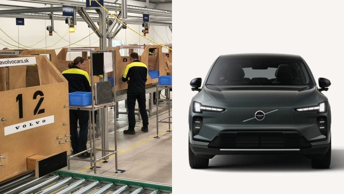 Na snímke závod Volvo Valaliky a Volvo EX60
