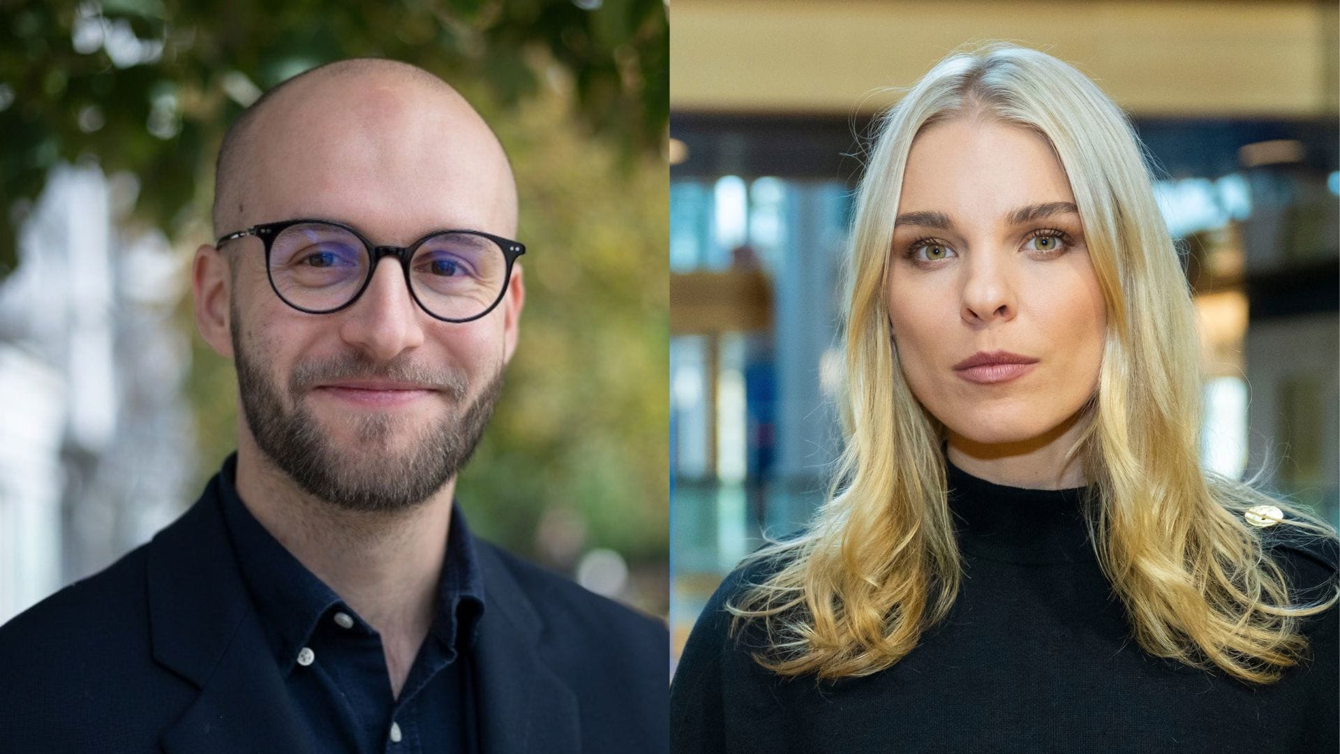 Na snímke psychológ Michal Božík a europoslankyňa Veronika Cifrová Ostrihoňová