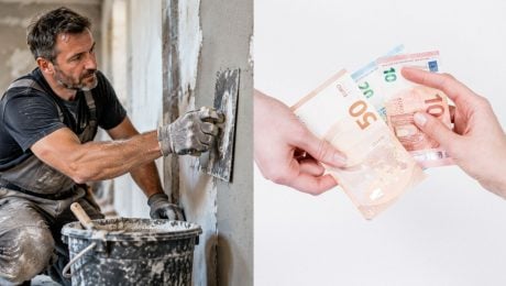 na snimke je remeselnik, peniaze, prace, sluzby