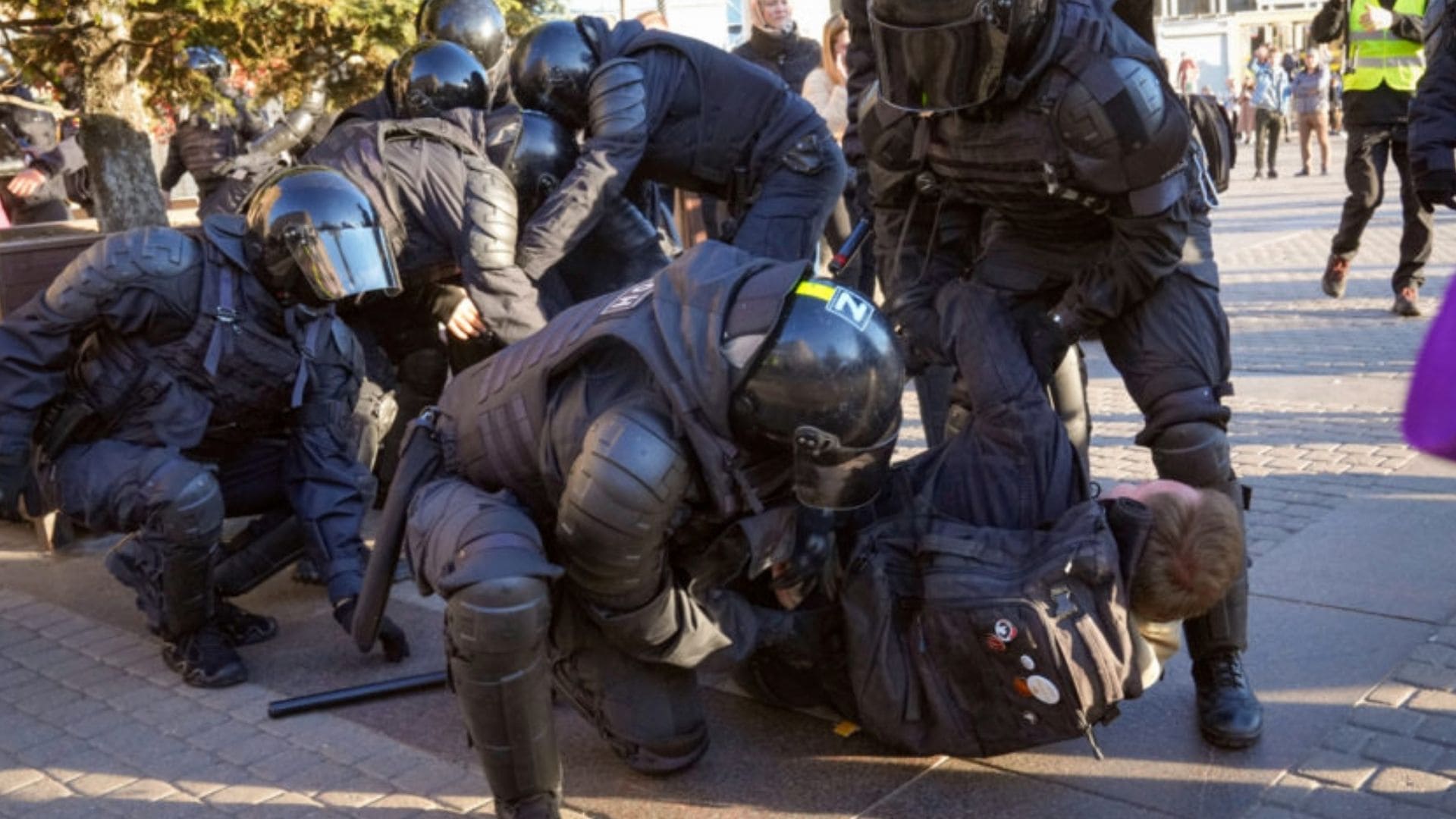 Ilustračná fotografia z ruských protestov proti mobilizácii