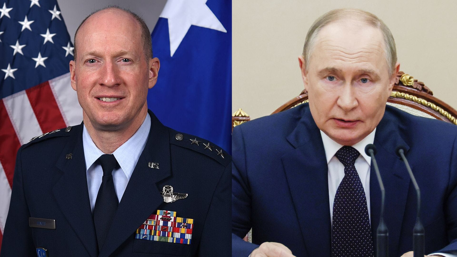 Generál Jason T. Hinds a Putin