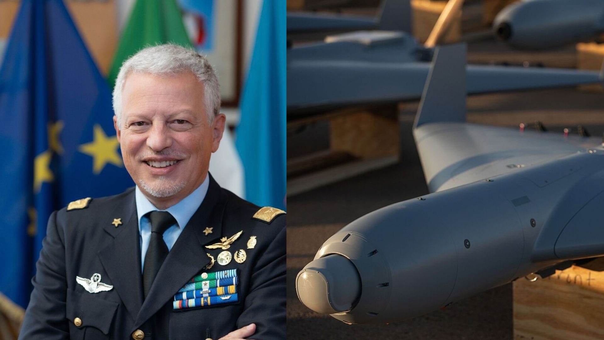 Generál Antonio Conserva a dron Lucas