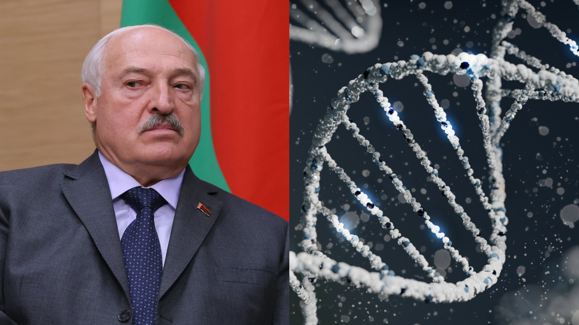 Na snímkach Lukašenko a DNA
