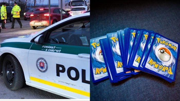 polícia, pokémon kartičky
