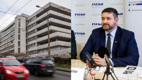 Na snímke nemocnica Kramáre a Dušan Zachar z INEKO