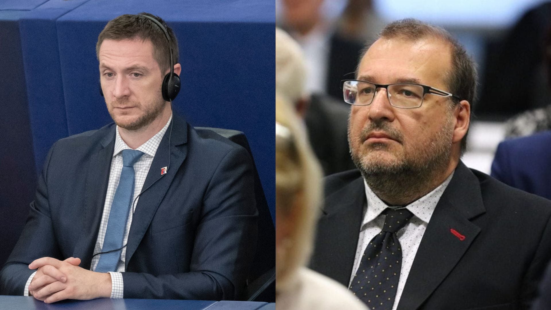 Na snímke Milan Uhrík a Tomáš Koziak