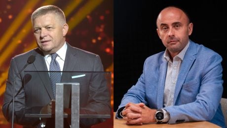 Na snímke Robert Fico a Radoslav Štefančík.