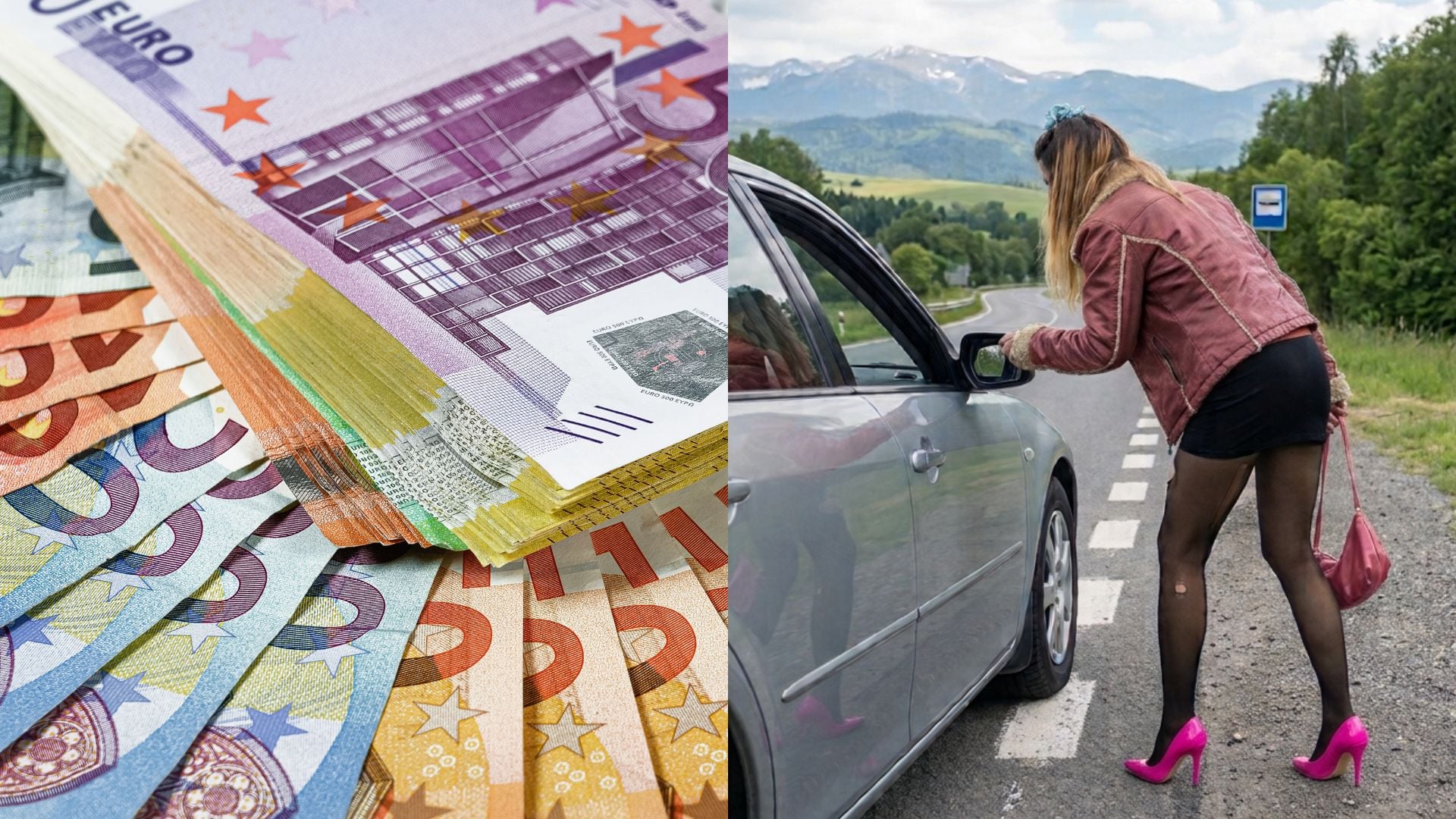 na snimke je prostitucia, peniaze