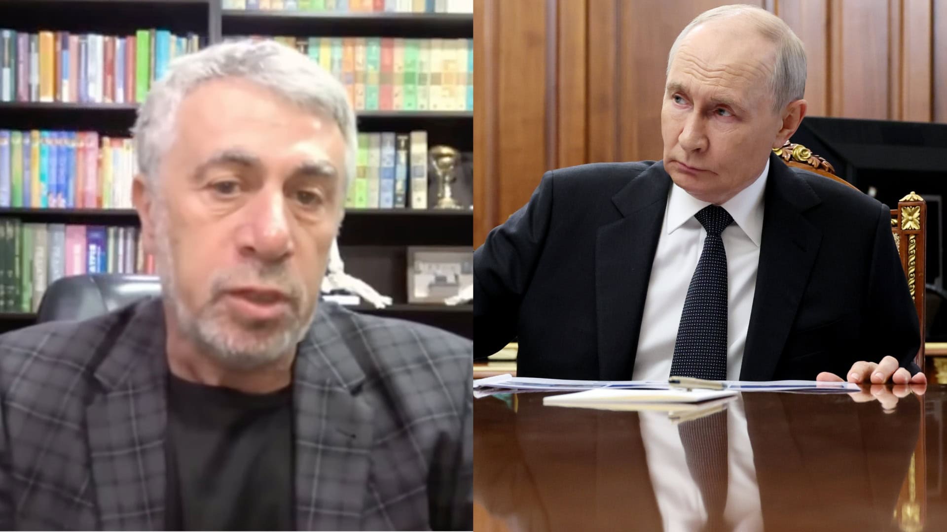 Na snímke lekár Jevgenij Komarovskij a Vladimir Putin