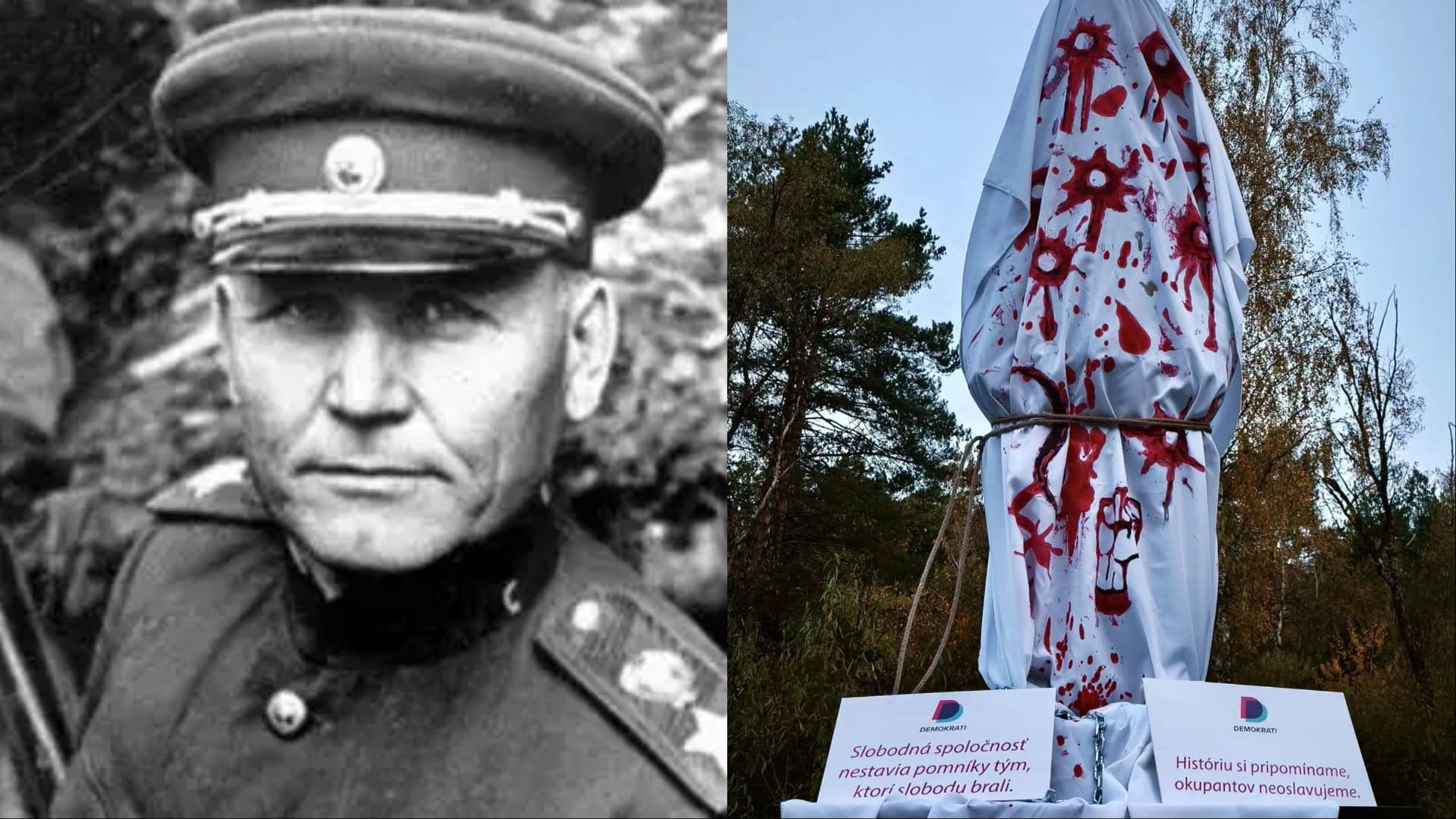 Konev, zakrytá socha