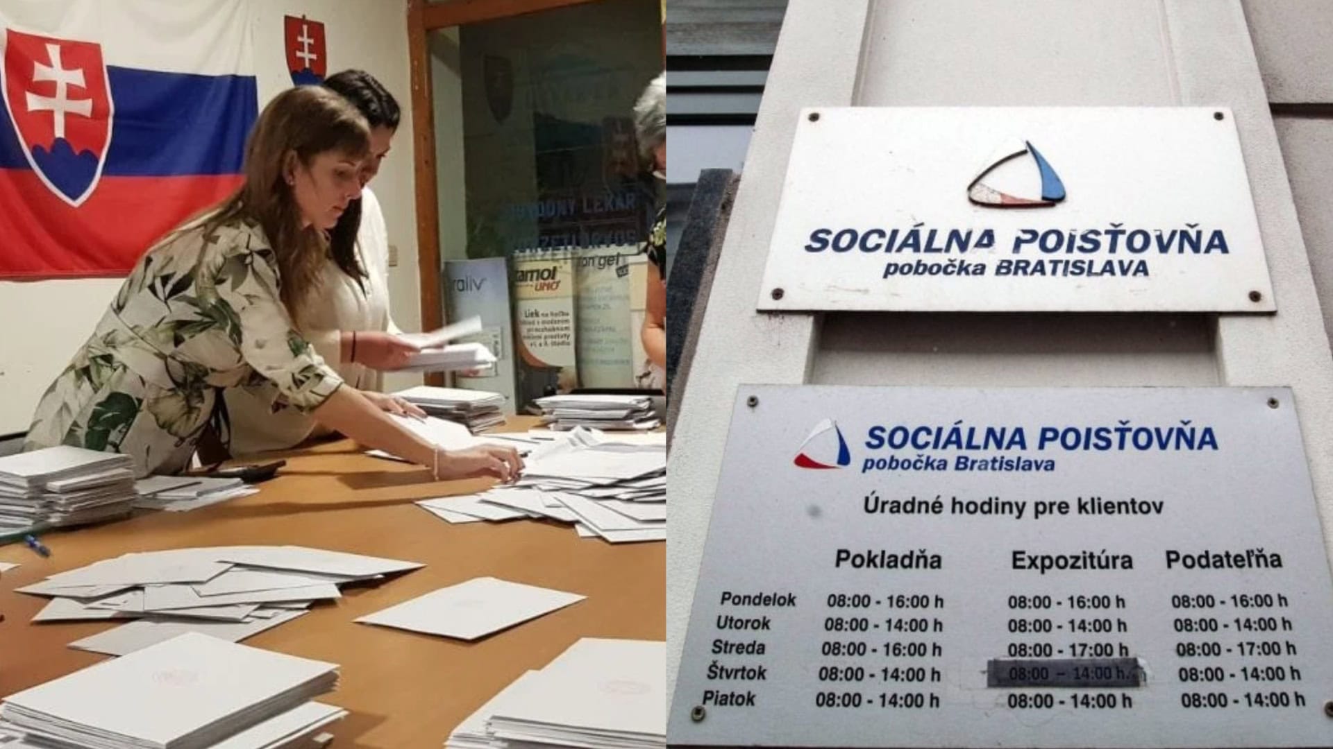 Na snímke volebná komisia a sociálna poisťovňa
