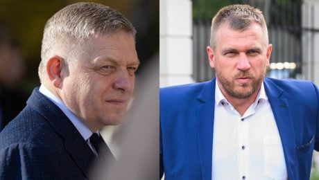 Na snímke Robert Fico a Filip Kuffa