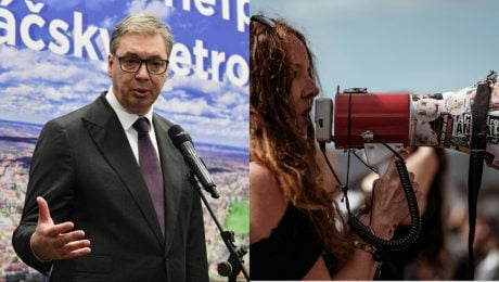 Vučić, študentka