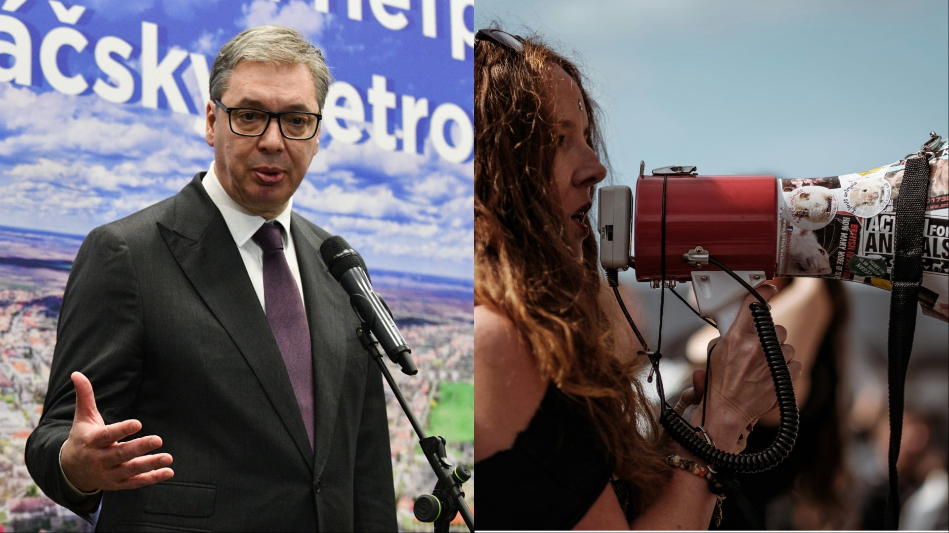 Vučić, študentka