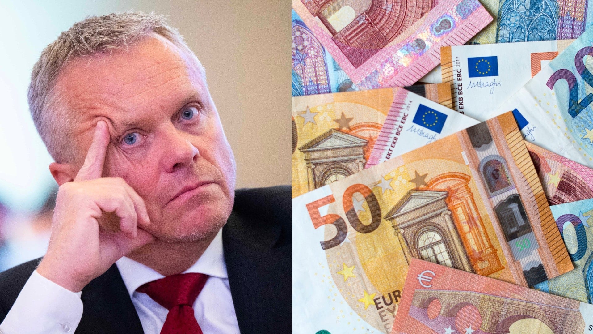 Na snímke peniaze a predseda Najvyššieho kontrolného úradu (NKÚ) SR Ľubomír Andrassy
