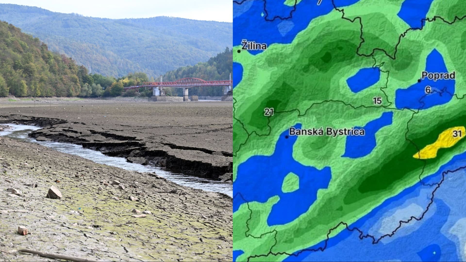 Slovensko nespasia prichádzajúce dažde